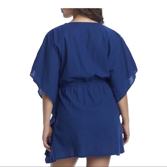 bleu Rod Beattie Womens India Bazaar Woven Cotton Cover-Up - Picture 2 of 11